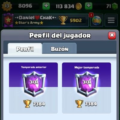 DG10Medina's profile picture. 🎮 jugador profesional de CR 🎮Récord 7400k🎆🏆.⤴️ Siempre buscando talento