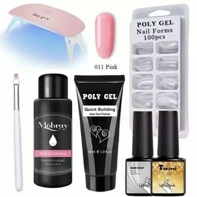 Polygel Nail Kit 30ml Builder Gel Nail Tip Form Quicking Building Nail Art Tools. Condition is New. Free Shipped with Package