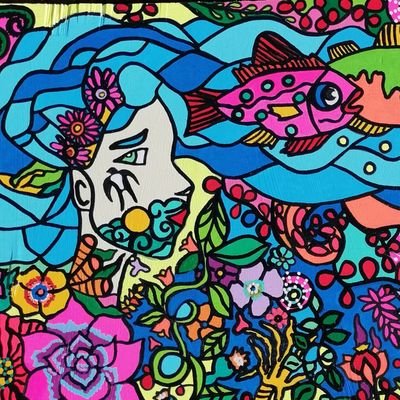 BoutryI's profile picture. Mes doigts s'habillent de couleurs, de poésie sur du bois, du papier maché ...