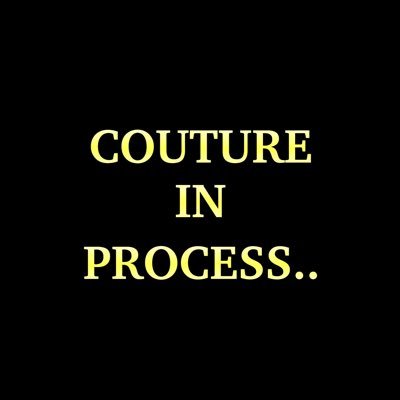Couture in process. High Fashion Twitter official podcast account.