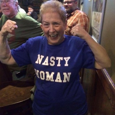 Sister-resister-persister since the 60s. Wears Nasty Woman t-shirt with pride. #FBR #RESIST💙💙💙