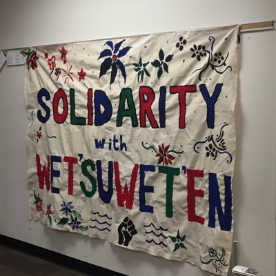 SJE community group who stand in solidarity with Wet’suwet’en and Indigenous sovereignty