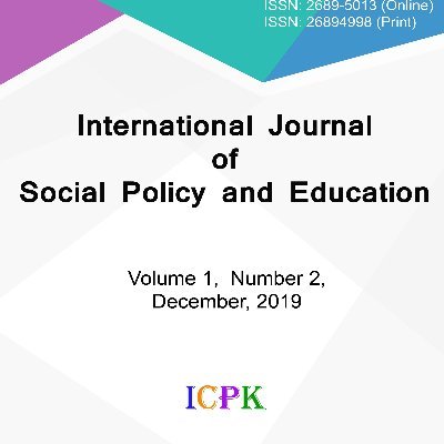 IJSPE1's profile picture. International Journal of Social Policy & Education