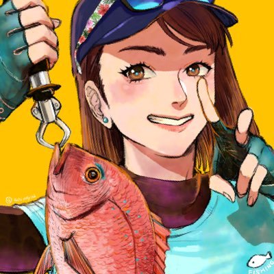 青井ソメ アジング女子 ダイワ 月下美人 釣りガール イラスト 青井ソメ アジング女子 ダイワ 月下美人 釣りガール イラスト