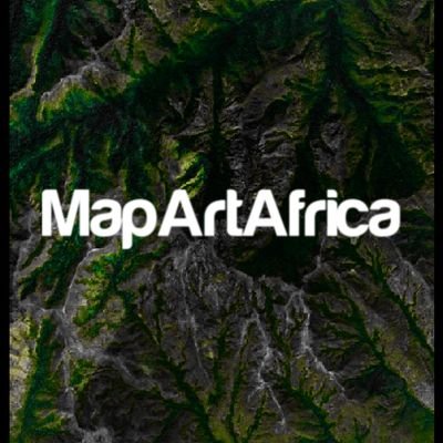 Map arts of beautiful places in Africa shown from the sky. Pictures are available to be framed.