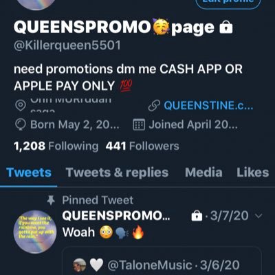 need promotions dm me CASH APP OR APPLE PAY ONLY 💯