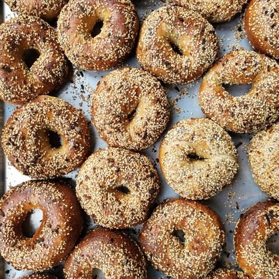 Fresh bagels and breakfast burritos, made by hand in Ballard.