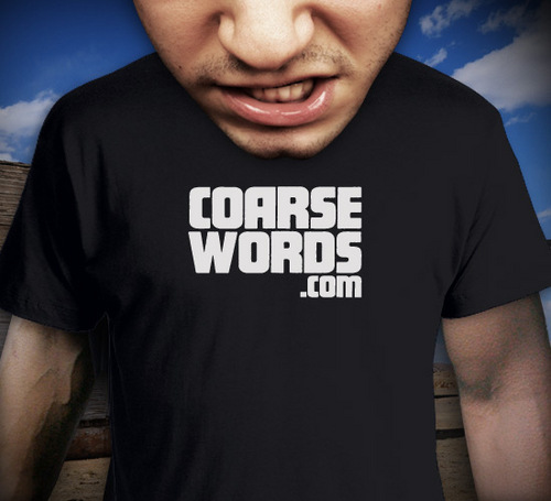 coarsewords's profile picture. Misspelled profanities on t-shits.