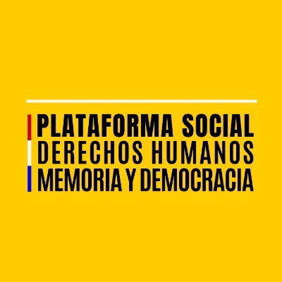 ¡CUENTA NUEVA! La Plataforma Social de DDHH, Memoria y Democracia es un colectivo de personas de diversos sectores sociales y del movimiento popular organizado.
