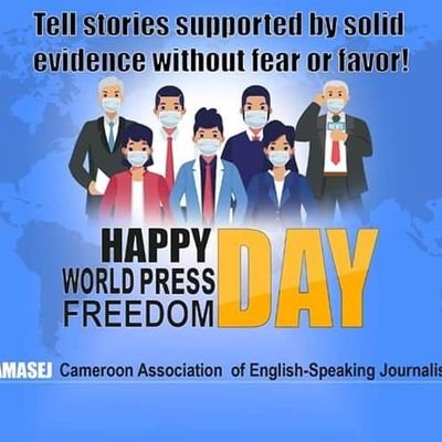 The National Bureau of the Cameroon Association of English-speaking Journalists (CAMASEJ). It has 350 members. We continue to fight for press freedom & dignity