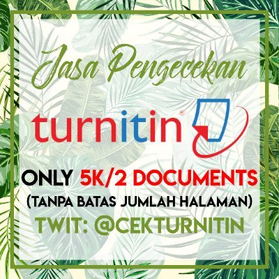 Cek turnitin only IDR 5K/2 documents ✨BISA PAKAI PULSA✨ (tanpa batasan halaman) // ✨TIDAK MASUK REPOSITORY!✨ // Kirim file via WA: https://t.co/mGVP28jTF3