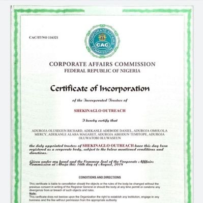 NgoOutreach's profile picture. This is an NGO set up to assist people both spiritually and physically. It was registered with Corporate Affairs Commission with no 116321 in year 2018.