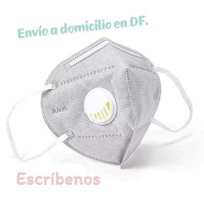 Mascarilla kn95 con válvula de respiración unidirecional, envío a domicilio sin costo a partir de 3 piezas.