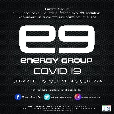 Sound,Lighting&ShowTechs. Best Clubs' Choice! 
Dispositivi COVID19. 
INSTAGRAM: energygroupsrl 
FACEBOOK: /EnergyGroupSrl
export@energygroupdistribuzione.it