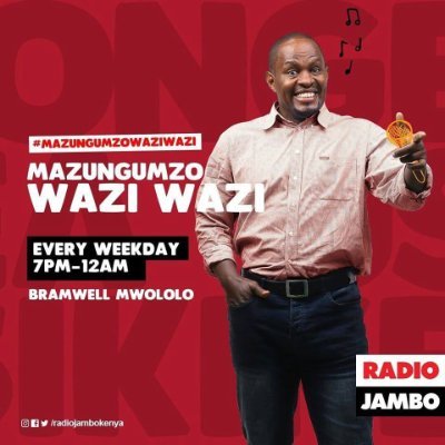 Night host 7pm to 12am  @RadioJamboKenya #TeamRadioAfrica
