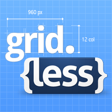A grid system implemented as less (http://t.co/xwr0UALan3) mixins to promote the definition of semantic, rather than grid-specific, CSS classes.
