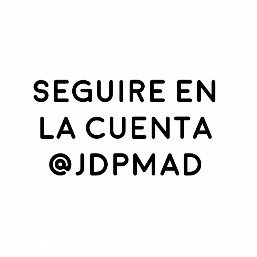 Como devolvieron la cuenta @jdpmad, seguiré allí. Dejare esta cuenta de reserva por si acaso 😅.