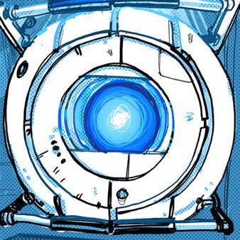 𝙃𝙚𝙮𝙖! It's me! Wheatley! Robot bloke? About that high? Actually, you can't see that, can you, it's not video, and I've not got HANDS, oh and now I've run ou