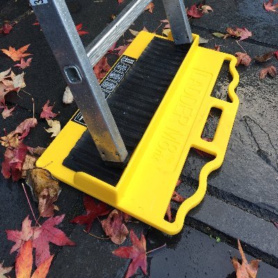 #LadderM8rix #laddersafetydevice #laddersafety #worksafer works on concrete, grass, moss, decking, tarmac, snow & even solid ice! #ladderhealthandsafety