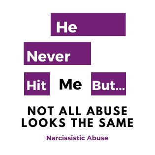 ~Narc Abuse Survivor 
~Follow for support, awareness, and to create a survivor network to help live our new chance at life to the fullest
IG he_never_hit_me_but