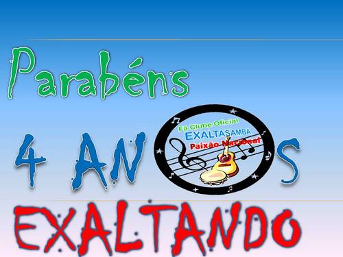Fã Clube do grupo Exaltasamba, sempre no intuito de divulgar e ajudar a levar o nome do grupo em todos os cantos