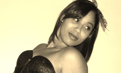 Pretinha sorridente...