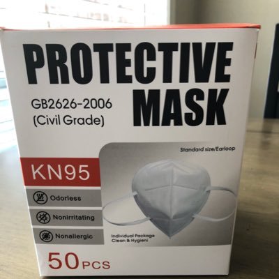 Here are KN95 Protective Masks (Civil Grade). They are brand new in 50 pack boxes and in packages of 2. They are FDA approved to wear around the virus