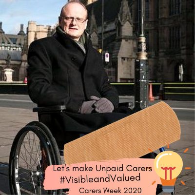 Living with Kennedy's Disease. Supported by a hard working, unpaid carer. Unpaid carers must be visible and valued.