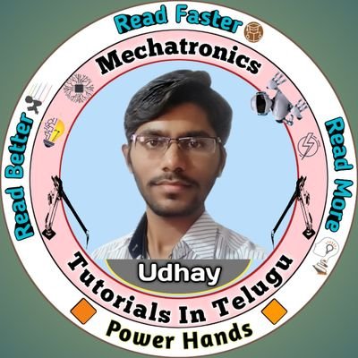 I am a Youtuber
You get all Mechatronics tutorials in Telugu
I am teaching Diploma and engineering students subjects
https://t.co/ONBuqFuuUn