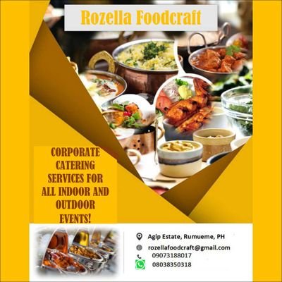 We cook and deliver tasty meals that will keep your taste buds craving for more...
|Pot of Soup|Pot of Stew| Assorted|delicacies. call/WhatsApp;08038350318