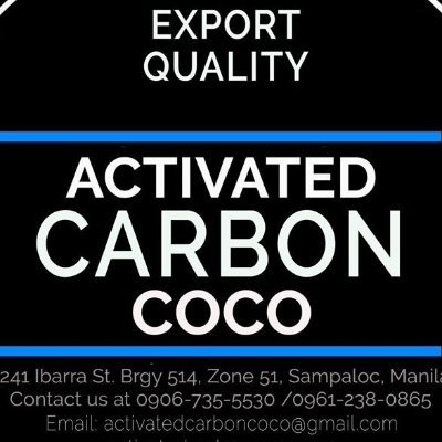 ACTIVCARBONCOCO's profile picture. Manufacturer and producer of "Worlds Finest Activated Carbon Coco" Premium grade, 100% organic, Renewable, Eco-Friendly. Activated carbon Granules, Activated