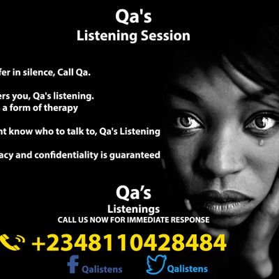 Qa listens is a platform for helping people get through it. We listen while you vent. Get it all out of your system. And the best part? ITS FREE 
#QaListens