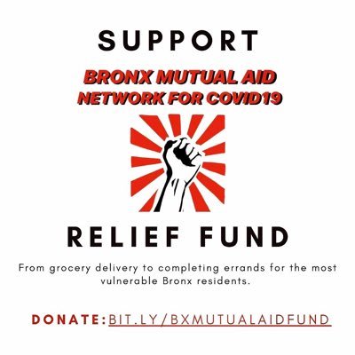 Bronx Mutual Aid Network is an entirely volunteer-run, community-funded initiative to help those who are vulnerable during #COVID19 pandemic🙏🏾DM for inquiries