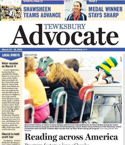 The Tewksbury Advocate. 
http://t.co/WMKaV993Ov
tewksbury@wickedlocal.com