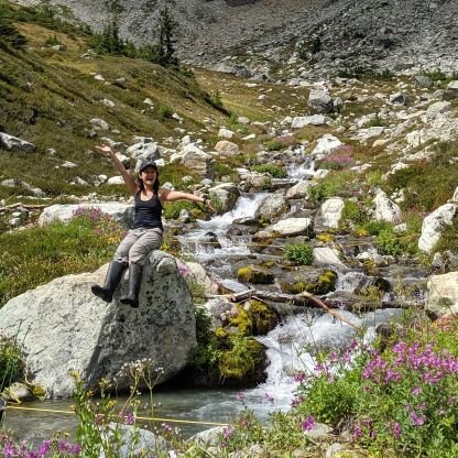 sally sorts stoneflies by the streamside Profile