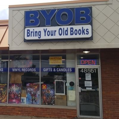 The best place around for used books and comics! BYOB will buy, sell, and trade your old books and comics! Come in and find out more!