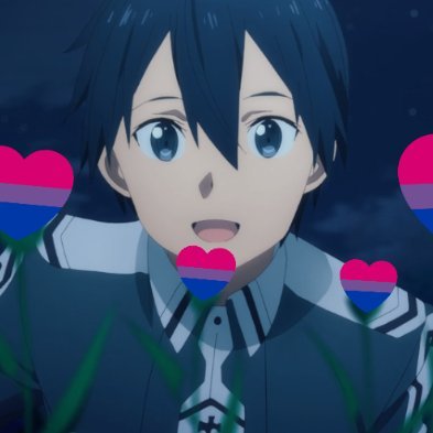 Twitter for SAO Pride Week! Banner art  credit to @redbluezero and profile pic edit credit to @eugeokirigaya.