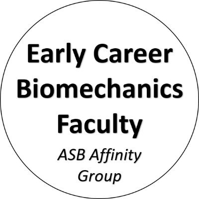 Affinity Group @AmSocBiomech. Join our Slack page to connect with early caeer #biomechanics faculty! Message hosts for link. Host: @jaclyn_caccese