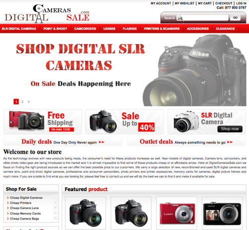 DigiCamerasSale's profile picture. Supplier of discount SLR digital cameras and lens, compact digital cameras, camcorders, photo printers and accessories, memory cards, and much more