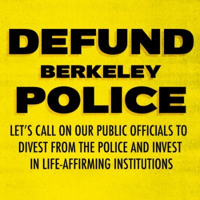 Defend Black lives, defund police. A platform to share action steps to defund Berkeley PD. Contact us: defundberkeleypd@gmail.com