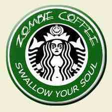 Serving fresh coffee with formaldehyde and tasty snacks with bits of flesh for our Zombie customers.