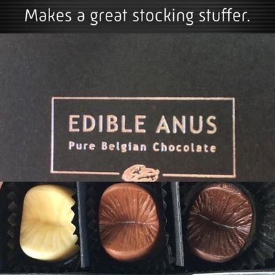 White Belgian Chocolate Edible Anus