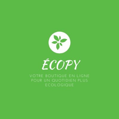 _ecopy_'s profile picture. ÉCOPIE votre site e-commerce qui vous propose des produits écologique. On a une large gamme de produits pour rendre votre quotidien plus écologique 🌿