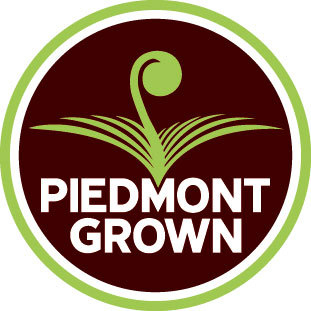 The Piedmont Grown logo is displayed with farm products grown or raised in the North Carolina Piedmont.