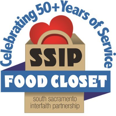 The SSIP (South Sacramento Interfaith Partnership) Food Closet is an emergency food pantry primarily serving the South Sacramento area.