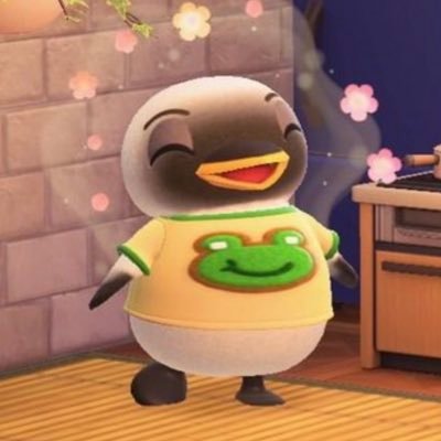 the chubbiest cuddliest penguin from animal crossing! currently on a mission to find some tasty snacks! so it goes ! 🥰🐧🥚 merch coming soon