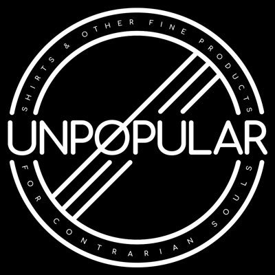 UnpopularShirts's profile picture. If you’re here and not sending us hate mail, you’ve come to the right place. Shirts, mugs, & other swag at https://t.co/vGl4yd66JM
