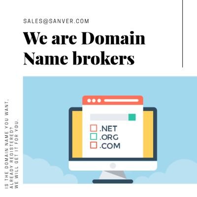 We are Domain investors & Domain consultants.
Twitter handle belongs to M/s. Sanver E-Solutions Private Limited @sanverdotcom. Founder & CEO : @iamsanjayverma