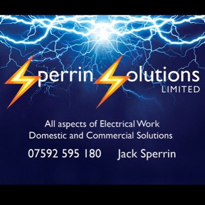 ⚡️👷🏽♂️💡All aspects of electrical work, domestic and commercial. 🏖 Based in the Fylde Coast. sperrinsolutionsltd@hotmail.com