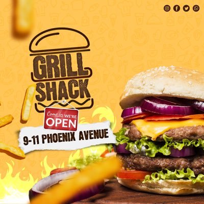 Come eat with us at 9-11 Phoenix Avenue, Kingston. Call in or order online from 7Krave & Pekkish! Gourmet Food Done Fast! Instagram & Facebook: @GrillShackJa